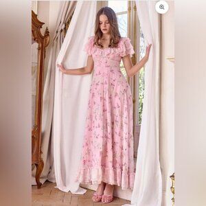 LaitCollection Gemma Lace Embroidered Maxi Dress